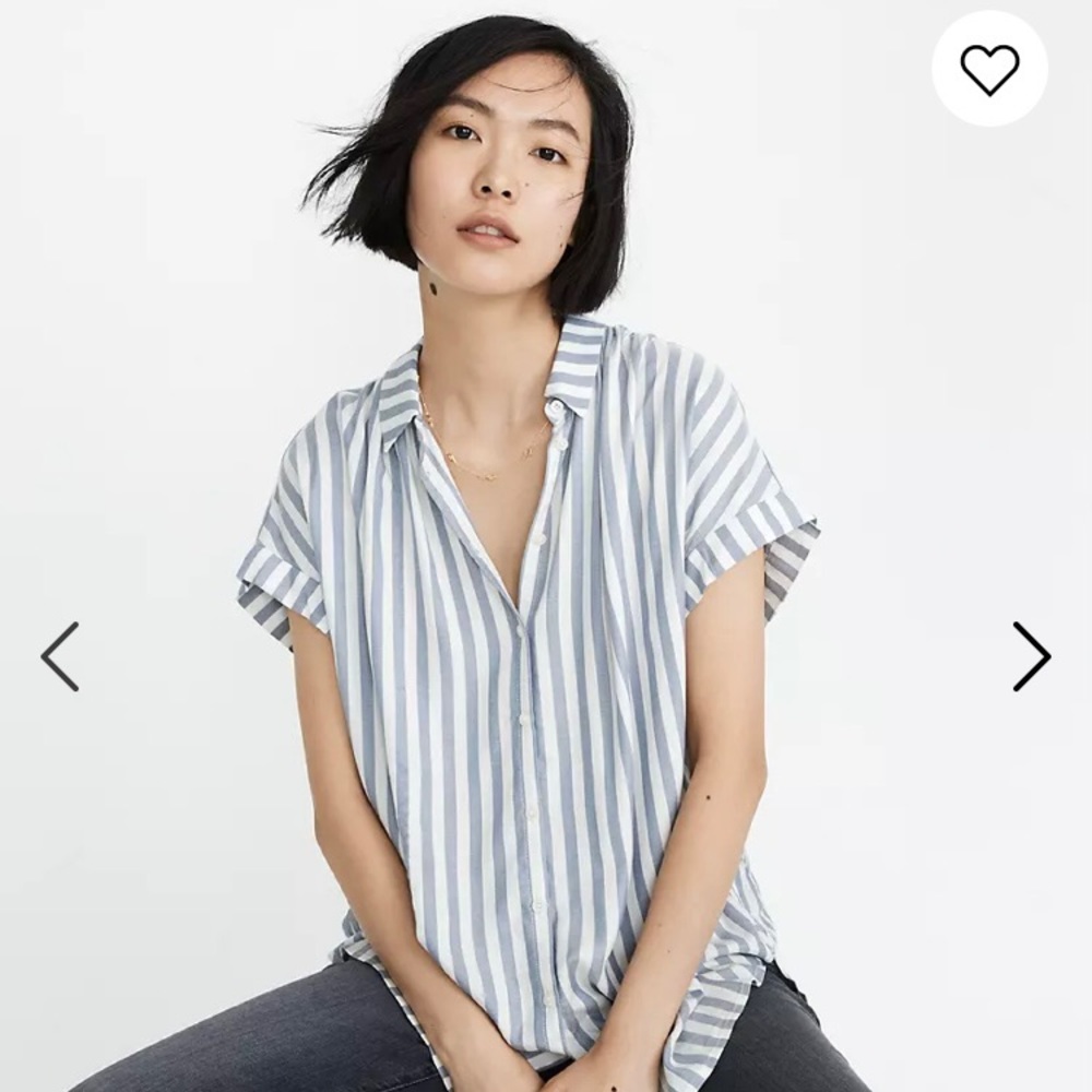 *2 for $25 | Madewell | Central Shirt | XXS | Gray Stripe